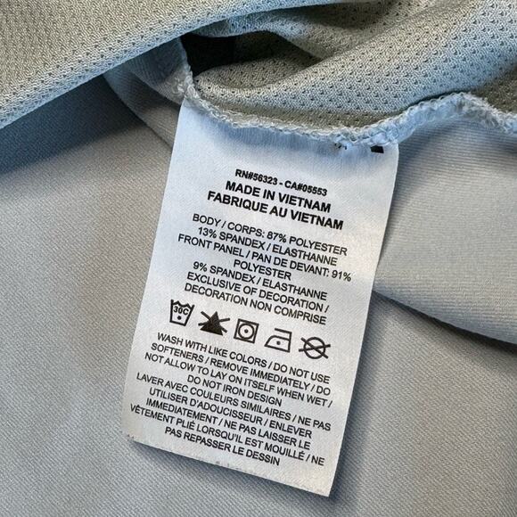 NIKE DRI-FIT Men’s Light Gray White Colorblock Short Sleeve Golf Polo Shirt - Picture 5 of 7